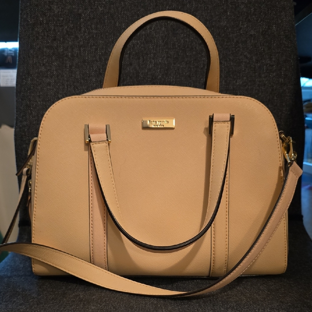 Kate Spade Tan Satchel with Gold Hardware